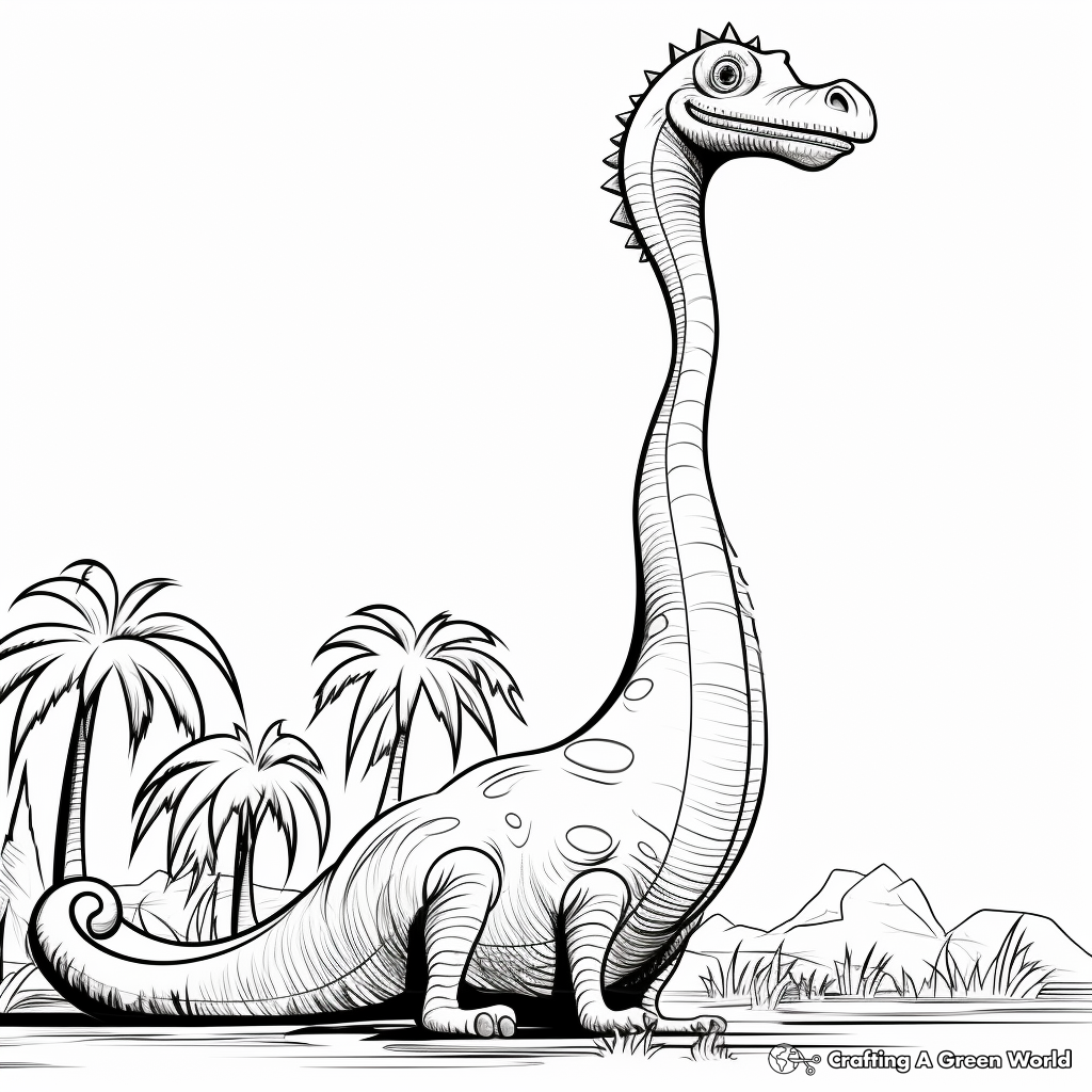 The Massive Mamenchisaurus Coloring Pages 2