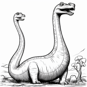 The Massive Mamenchisaurus Coloring Pages 3