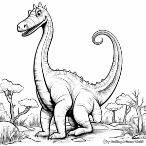 The Massive Mamenchisaurus Coloring Pages 4