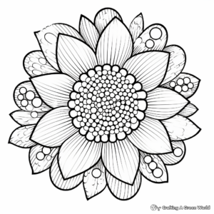 Therapeutic Flower Pollen Coloring Pages 1