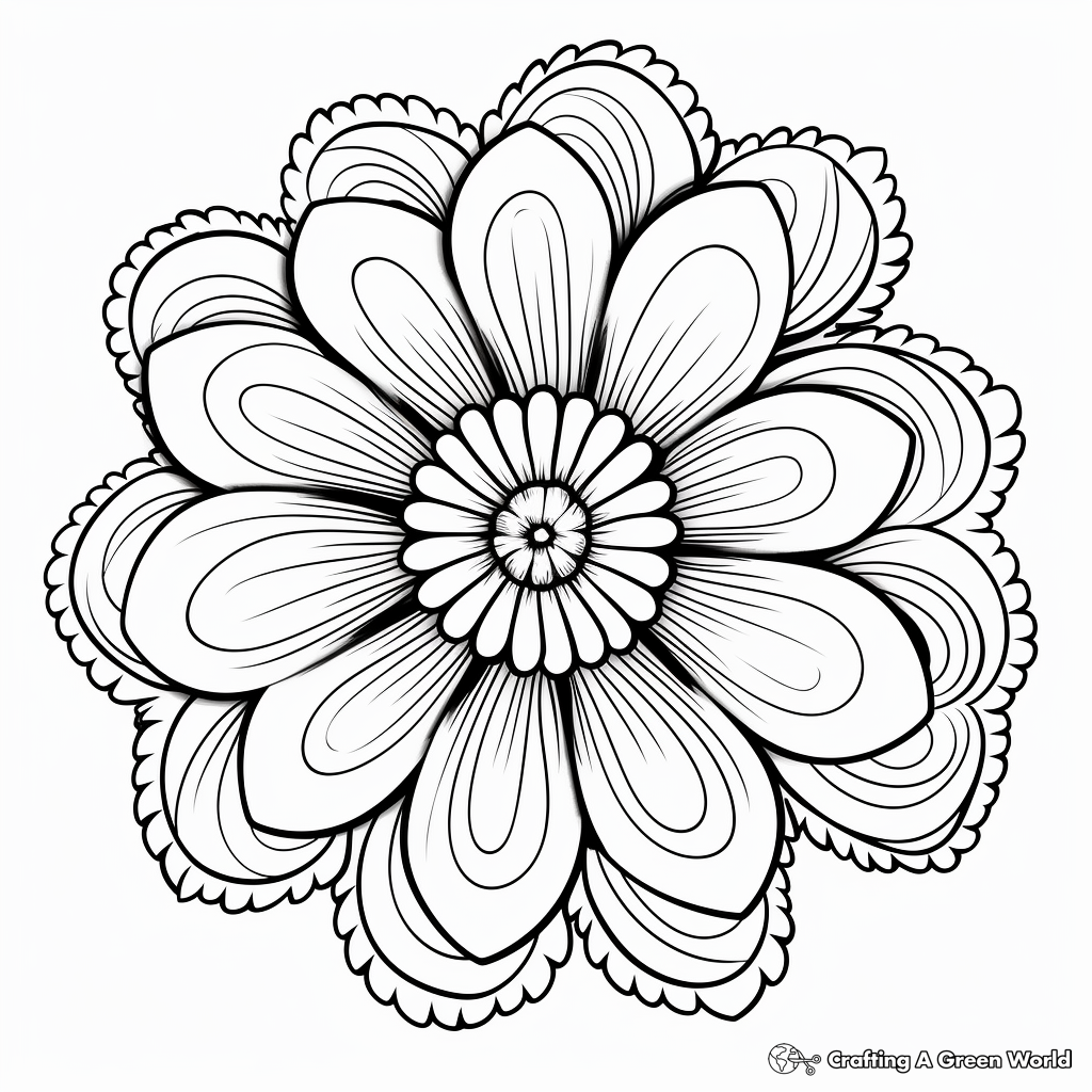 Therapeutic Flower Pollen Coloring Pages 2