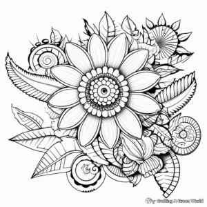 Therapeutic Flower Pollen Coloring Pages 3