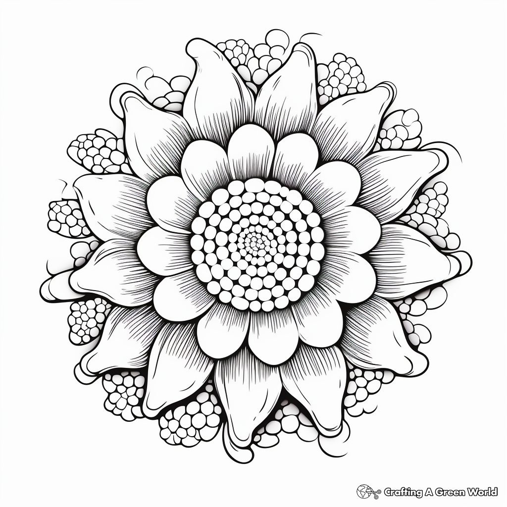 Therapeutic Flower Pollen Coloring Pages 4