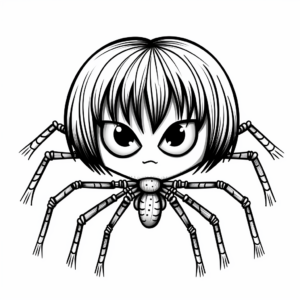 Therapeutic Zendoodle Black Widow Spider Coloring Pages 4
