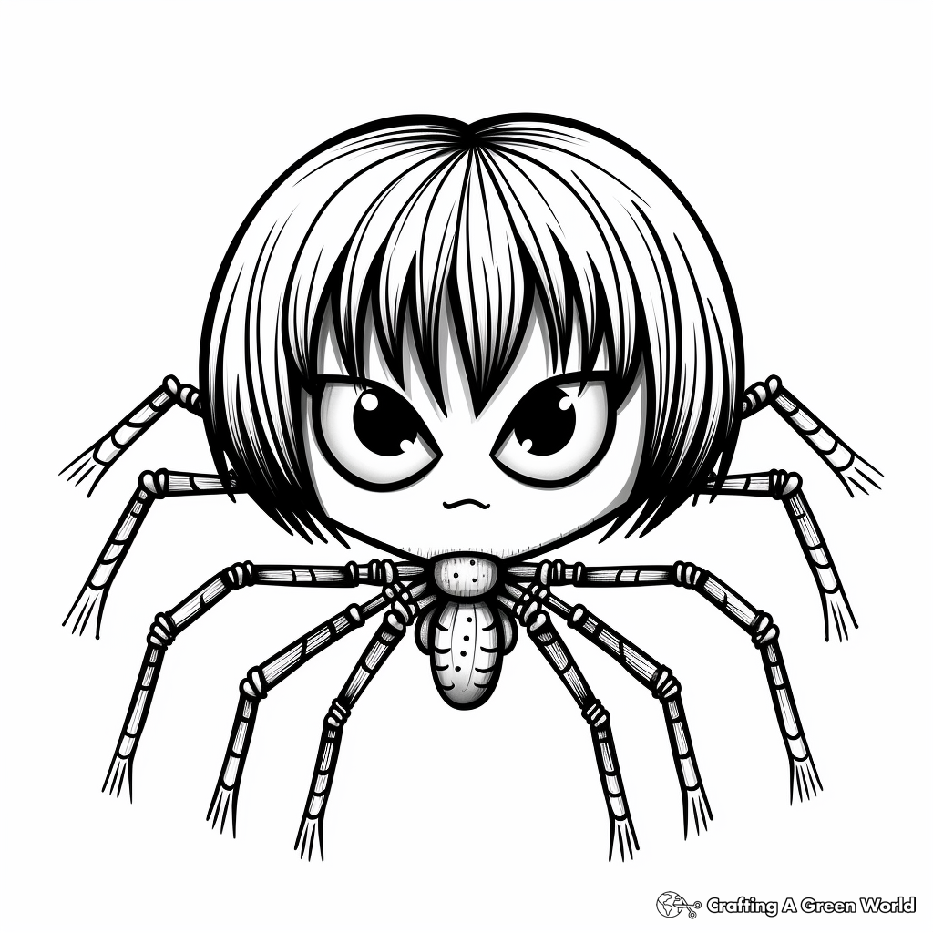 Therapeutic Zendoodle Black Widow Spider Coloring Pages 4