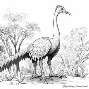 Therizinosaurus In The Jungle Coloring Pages 4