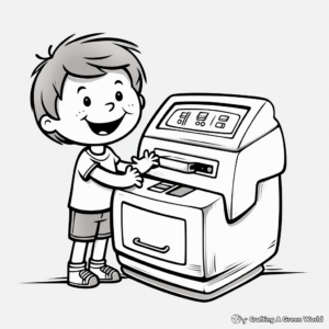 Thermal Printer Coloring Pages for Kids 2