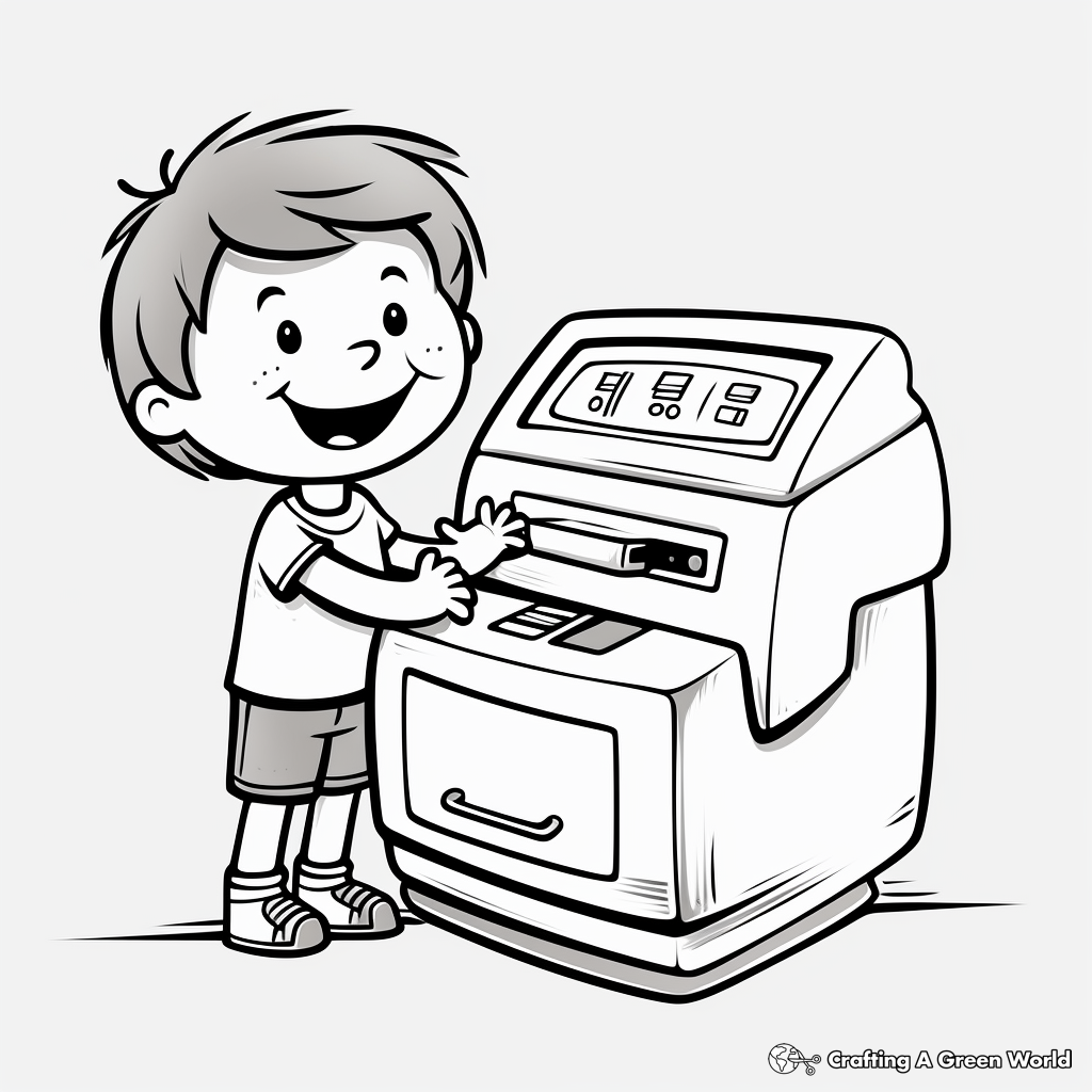 Thermal Printer Coloring Pages for Kids 2