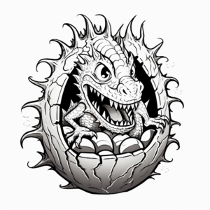 Theropod Egg Coloring Pages for Creatives 3