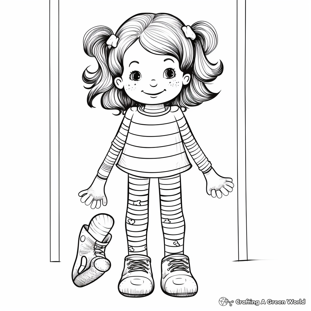 Thigh-High Socks Coloring Pages for Fashionistas 2