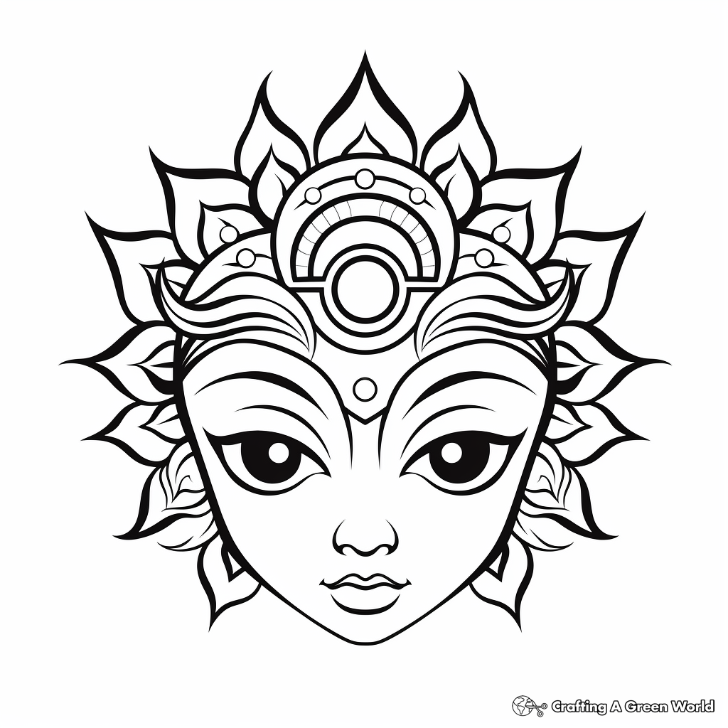 Third Eye Chakra Meditative Coloring Pages 2