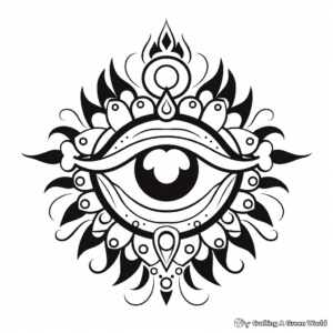 Third Eye Chakra Meditative Coloring Pages 4