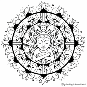 Thought-Provoking Zen Mandala Coloring Sheets 4