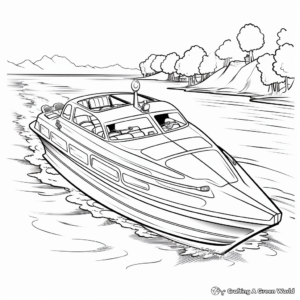 Thrilling Drag Boat Coloring Pages 1