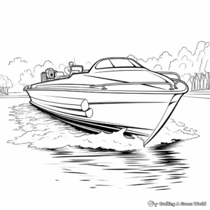 Thrilling Drag Boat Coloring Pages 4