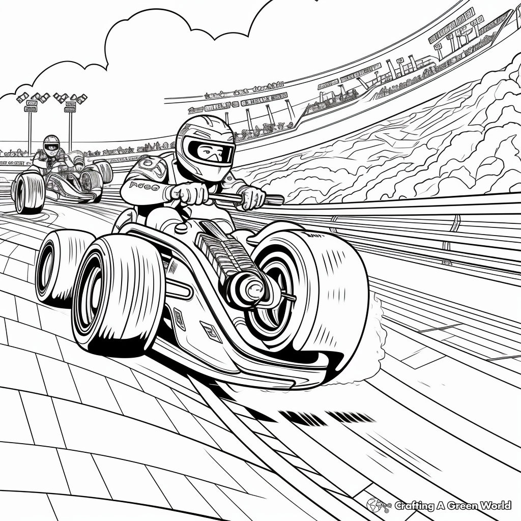 Thrilling Motor Sports Racing Coloring Pages 3