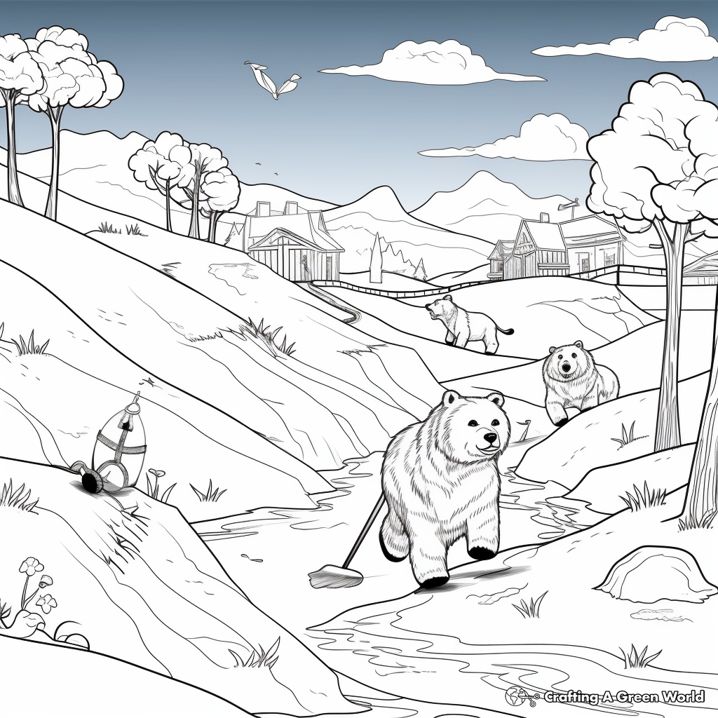 Thrilling Polar Bear Hunt Coloring Pages 3