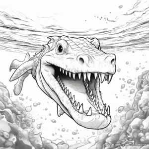 Thrilling Saltwater Crocodile Coloring Pages 4