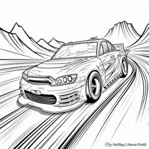 Thrilling Stock Car Racing Coloring Pages 1