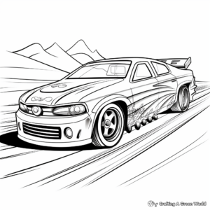 Thrilling Stock Car Racing Coloring Pages 2