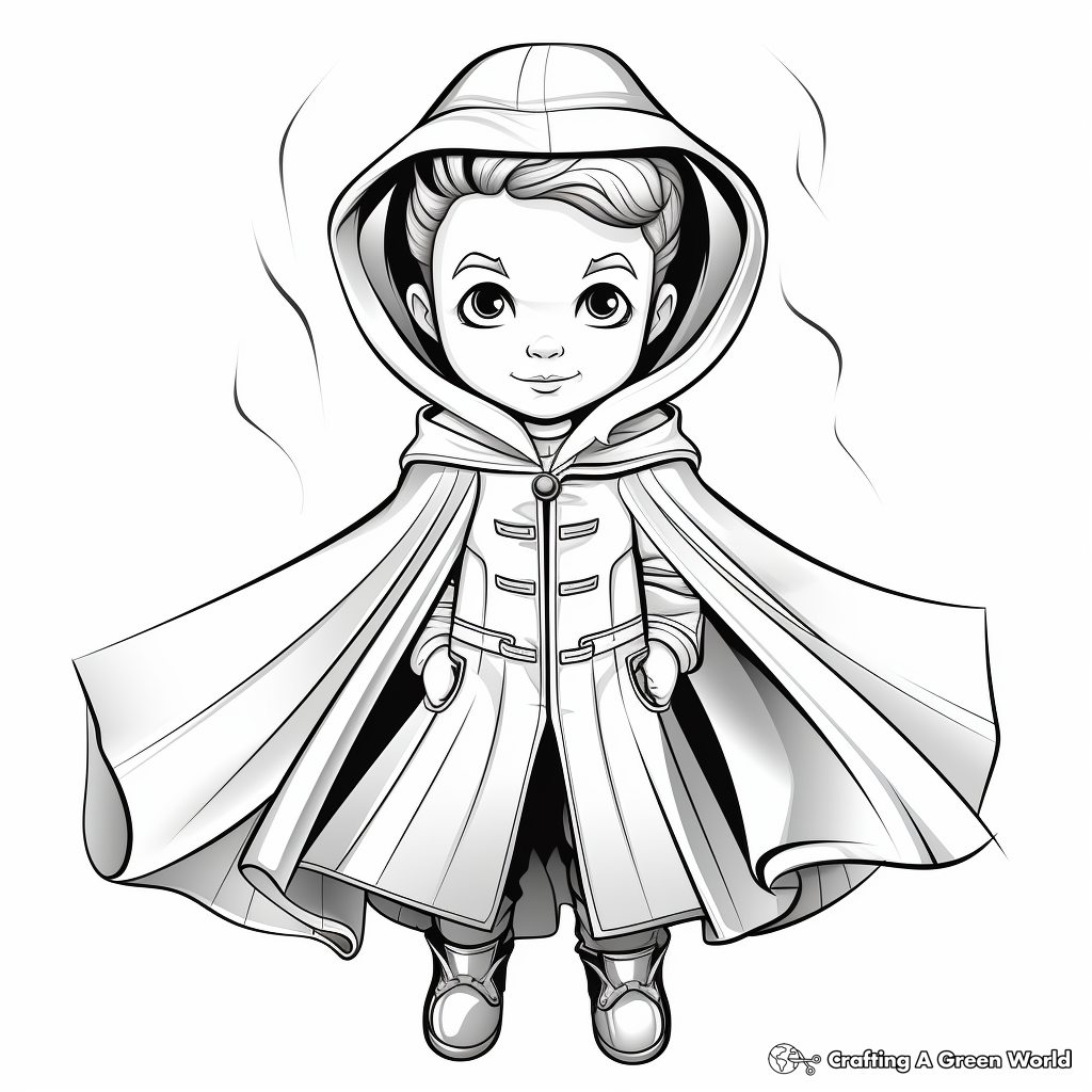 Thrilling Superhero Raincoat Coloring Pages 3