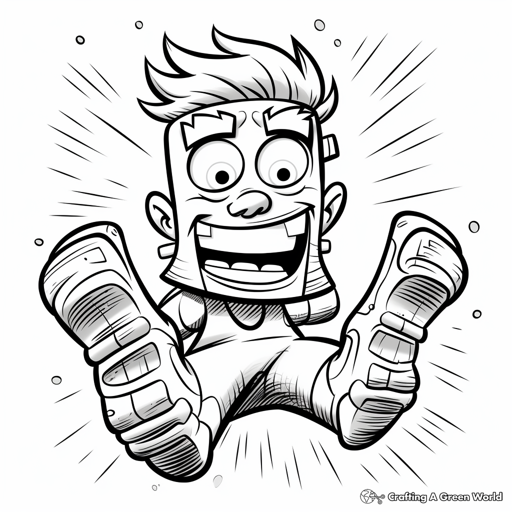 Thrilling Superhero Socks Coloring Pages 2