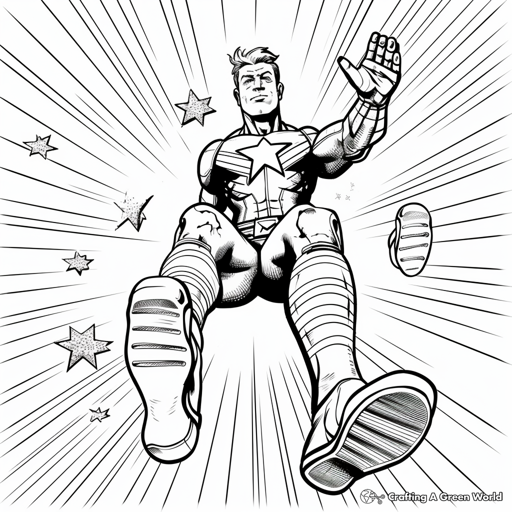 Thrilling Superhero Socks Coloring Pages 3
