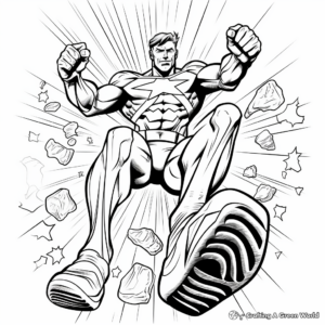 Thrilling Superhero Socks Coloring Pages 4