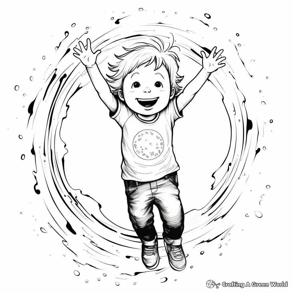 Tie dye Galaxy Coloring pages for Children 1