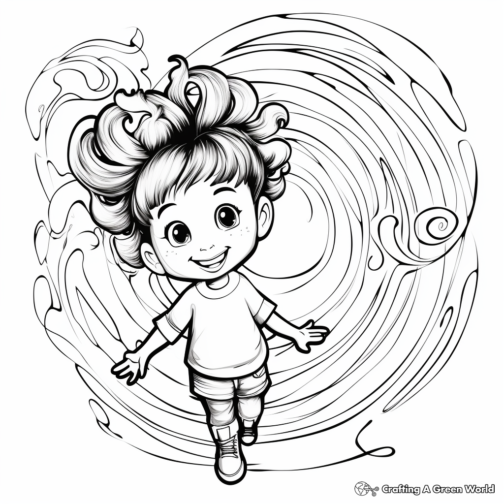 Tie Dye Swirl Coloring Pages for Toddlers 1