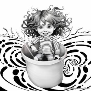 Tie Dye Swirl Coloring Pages for Toddlers 2