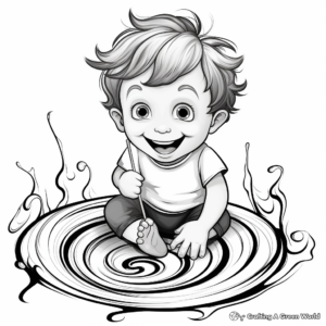 Tie Dye Swirl Coloring Pages for Toddlers 3