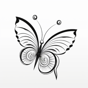Timeless Half Butterfly, Half Periwinkle Coloring Pages 3
