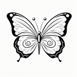 Timeless Half Butterfly, Half Periwinkle Coloring Pages 2