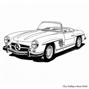 Timeless Mercedes-Benz 300SL Coloring Sheets 3