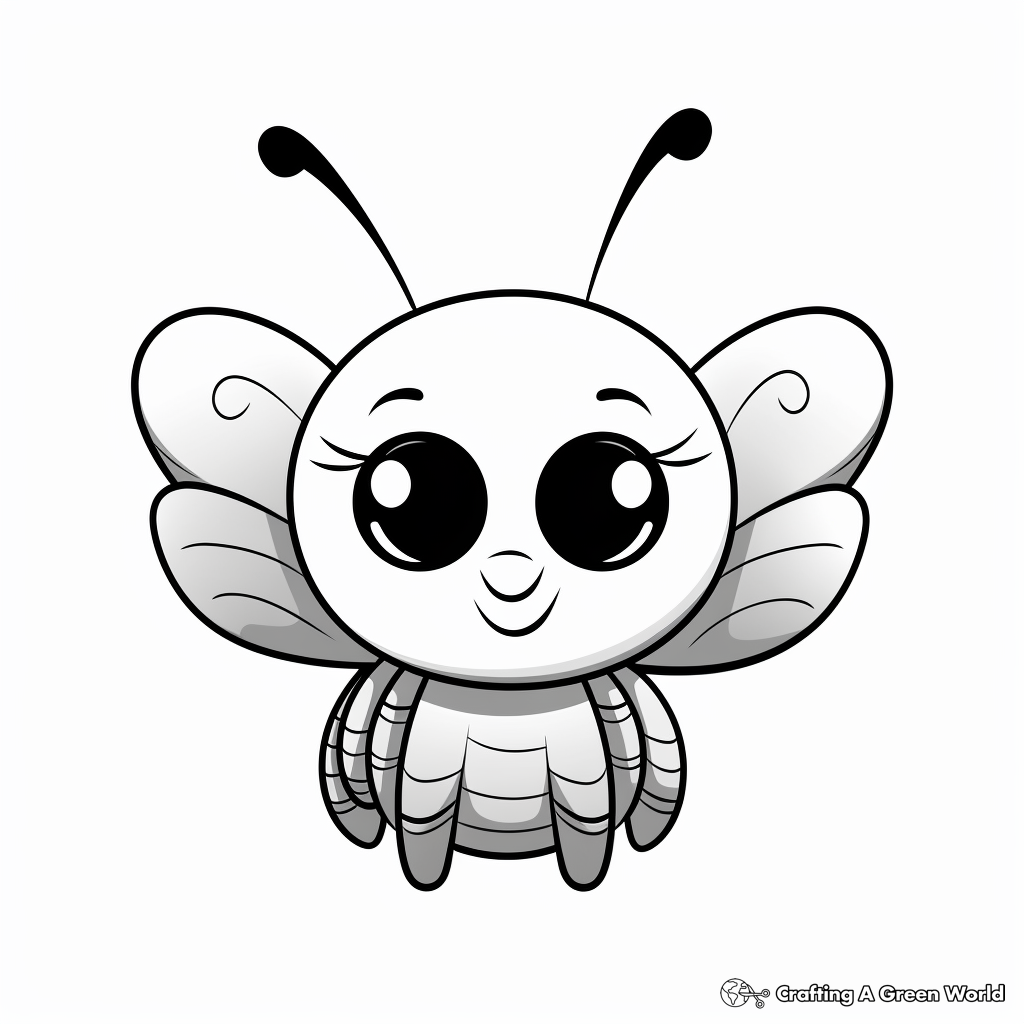 Tiny and Adorable Baby Butterfly Coloring Pages for Preschoolers 2
