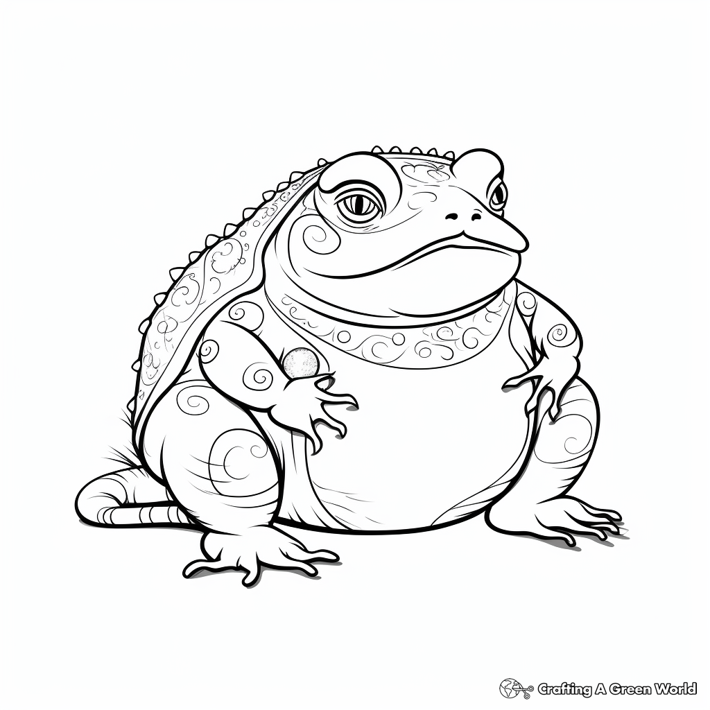 Toad and Insect Coloring Pages: A Food Chain Representation 1
