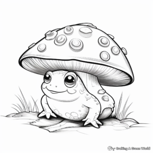 Toad and Mushroom Coloring Pages 2