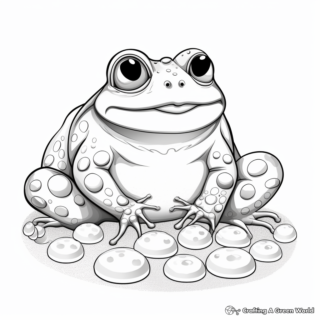 Toad Life Cycle Educational Coloring Pages 1