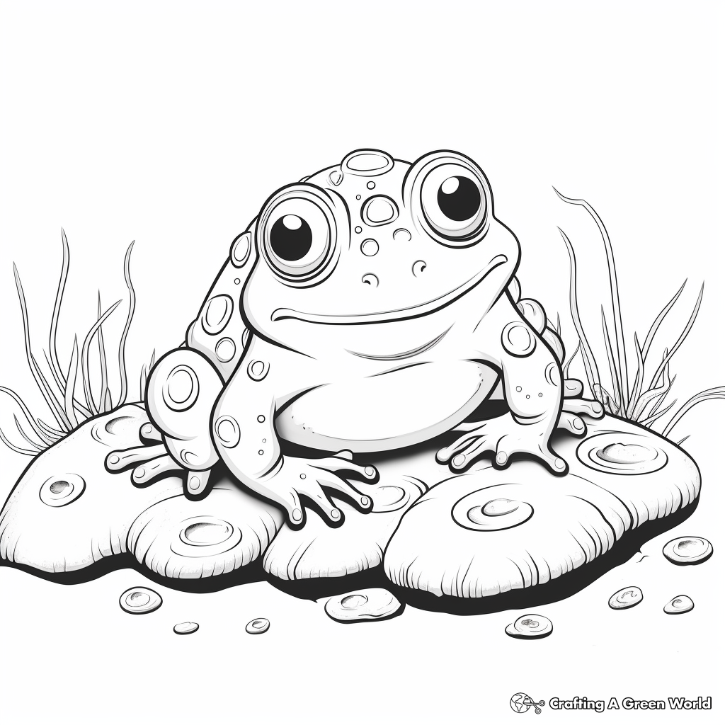 Toad Life Cycle Educational Coloring Pages 2