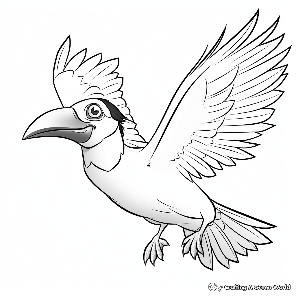 Toco Toucan in Flight Coloring Sheets 2