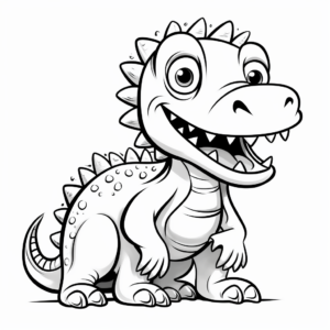 Toddler-friendly Amargasaurus Coloring Pages 1