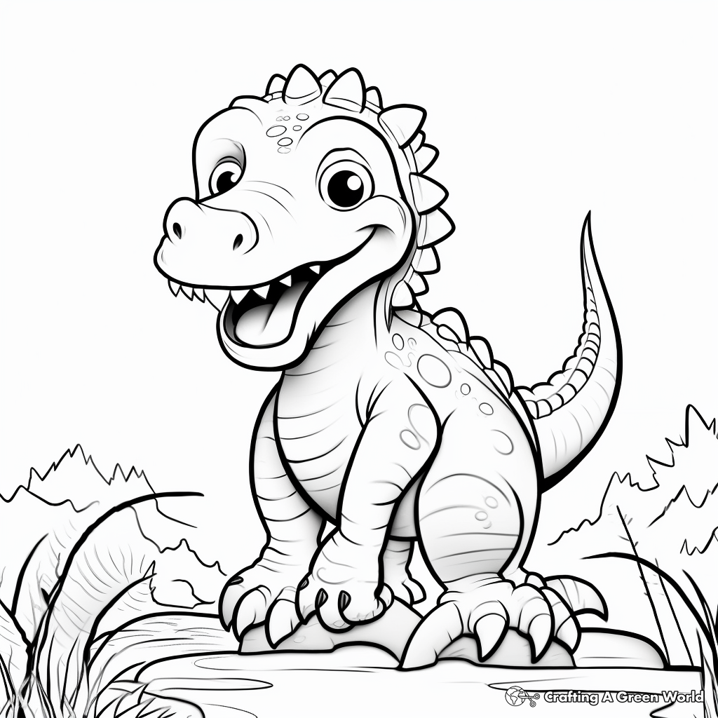 Toddler-friendly Amargasaurus Coloring Pages 2