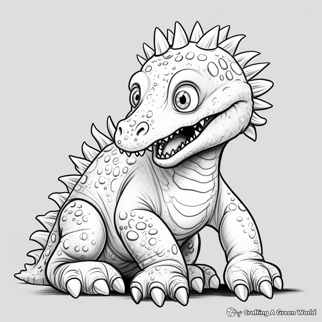 Toddler-friendly Amargasaurus Coloring Pages 3