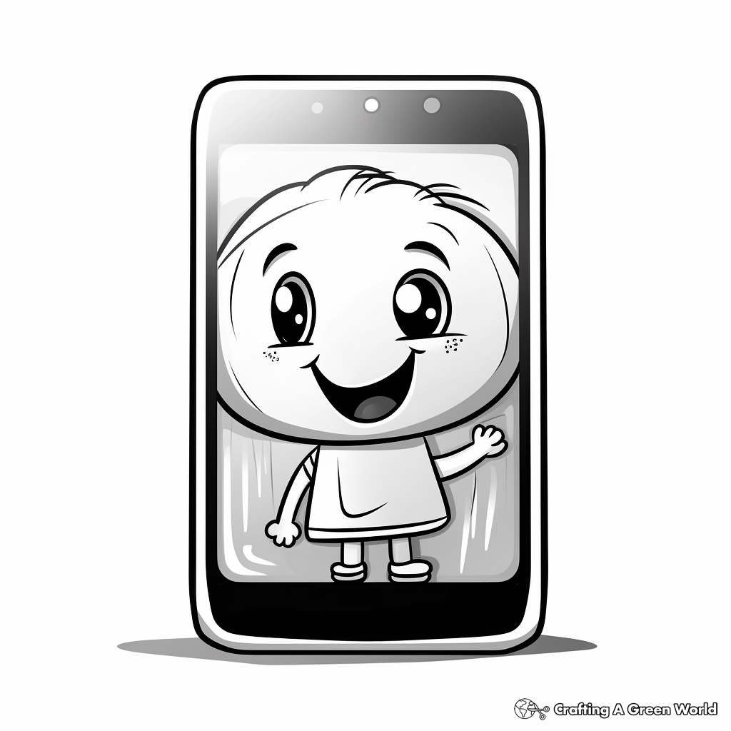 Touchscreen Tablet Phone Coloring Pages 1