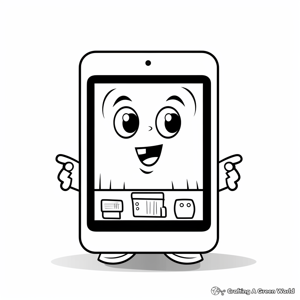 Touchscreen Tablet Phone Coloring Pages 2
