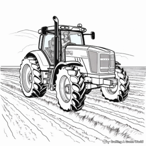 Tractor Plowing Field Coloring Pages 2