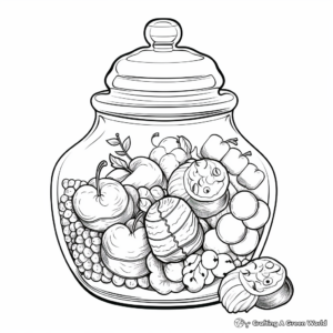 Traditional Candy Jar Coloring Pages 2