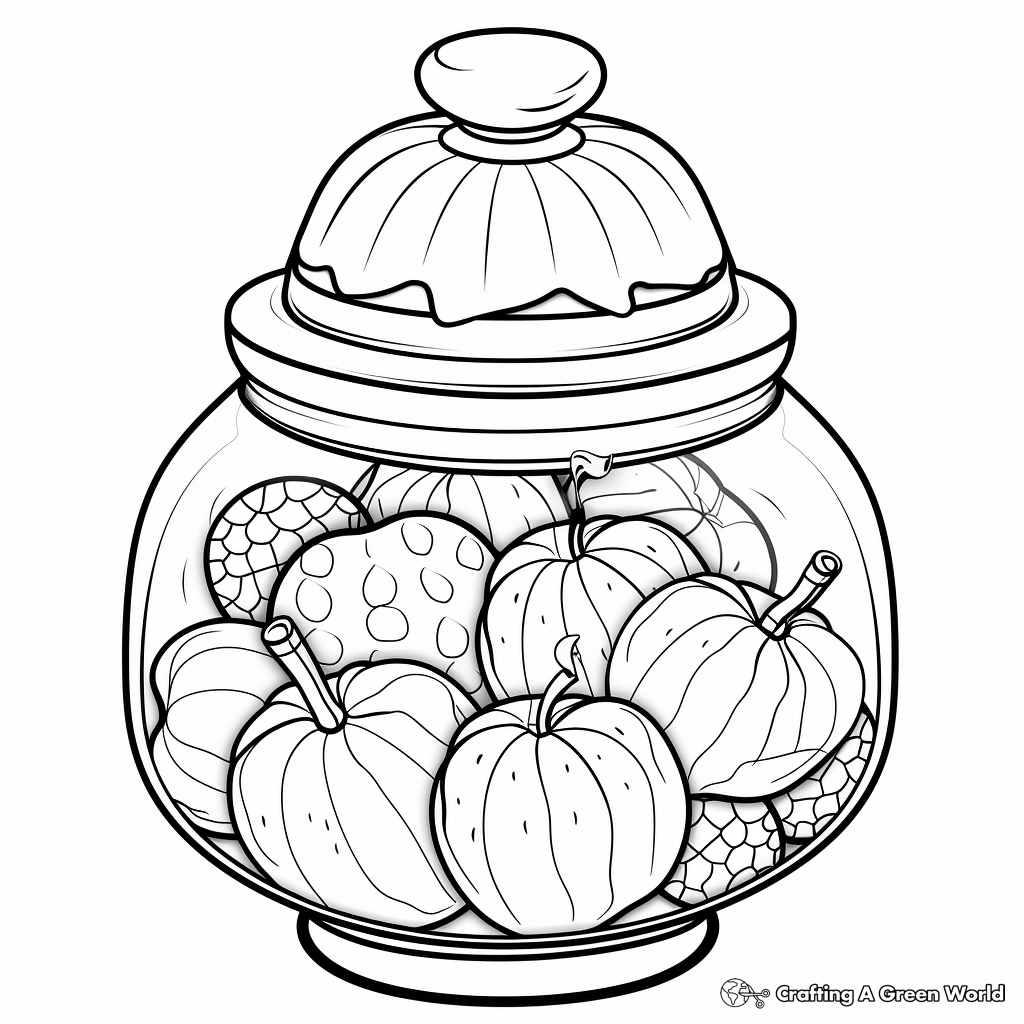 Traditional Candy Jar Coloring Pages 4