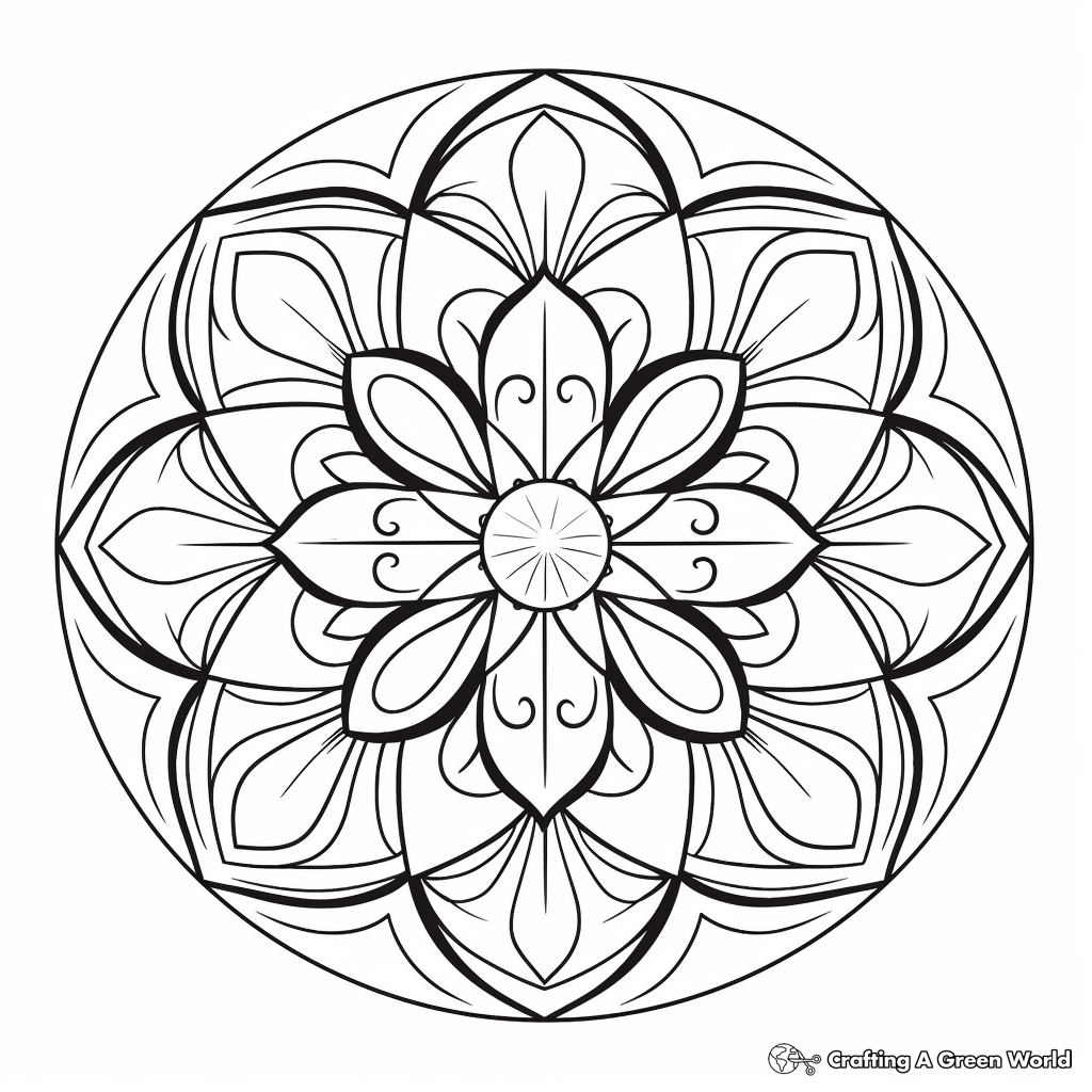 Traditional Circular Mandala Coloring Pages 3
